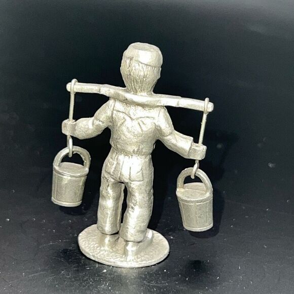 Vintage Dutch Artil Pewter Miniatures of a Dutch Boy in Traditional Costume - Picture 5 of 7